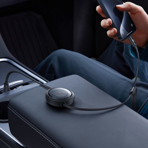 3w1 Kabel uniwersalny zwijany USB-C - Lightning / USB-C / micro USB 100W 1.1m - czarny BASEUS