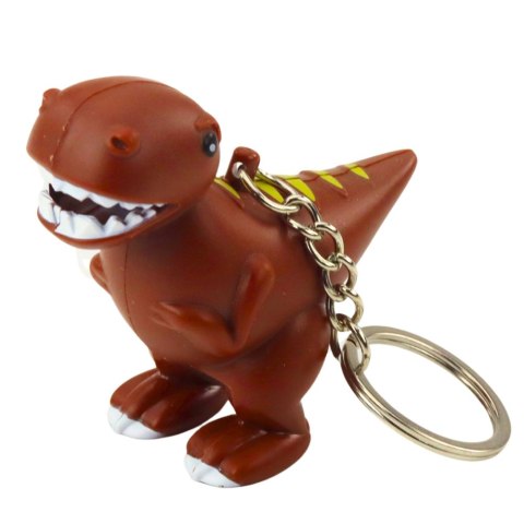 Brelok Do Kluczy Plecaka Dinozaur Latarka LED Dźwięki Zielony LEAN TOYS
