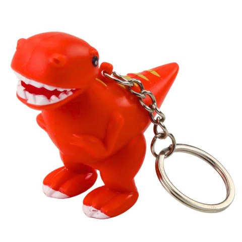 Brelok Do Kluczy Plecaka Dinozaur Latarka LED Dźwięki Zielony LEAN TOYS