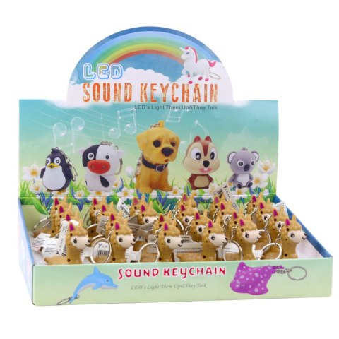 Brelok Do Kluczy Plecaka Lama Alpaka Latarka LED Dźwięki LEAN TOYS