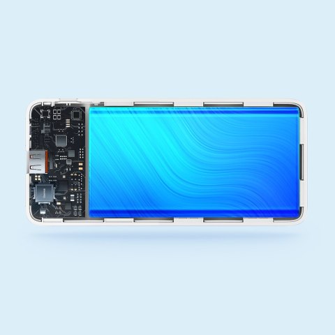 Powerbank Airpow 20W 10000mAh z kablem USB-A - USB-C 30cm - biały BASEUS