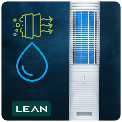 Wentylator Kolumnowy Wodny Podłogowy Jonizacja Oscylacja Wwyświetlac PILOT LEAN Toys