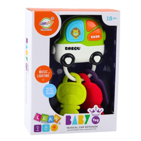 Zabawka Interaktywna Autko Gryzak Klucze Dla Malucha Światła Dźwięki LEAN Toys