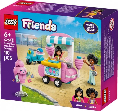 Klocki Friends 42643 Stoisko z watą cukrową i skuter LEGO
