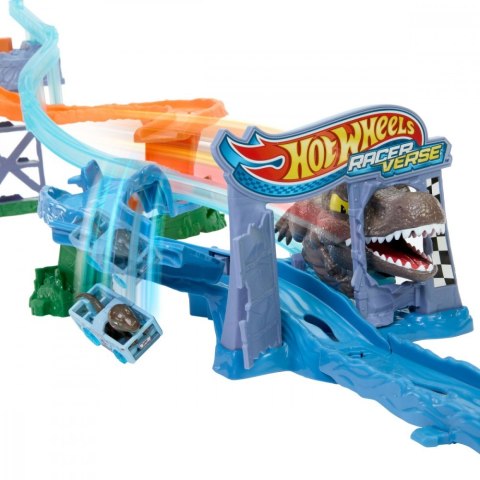 Tor samochodowy Racer Verse Jurassic World Morski dinopościg Hot Wheels