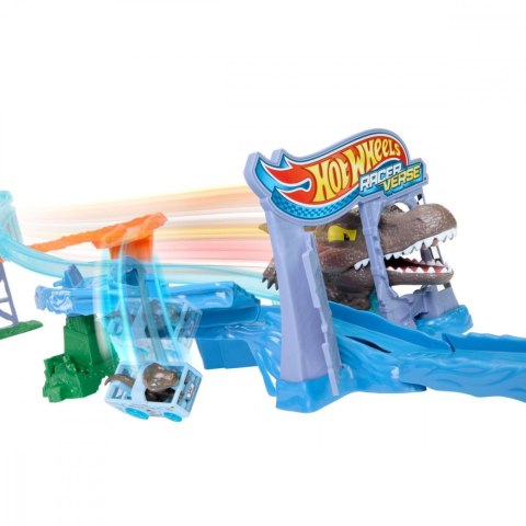 Tor samochodowy Racer Verse Jurassic World Morski dinopościg Hot Wheels