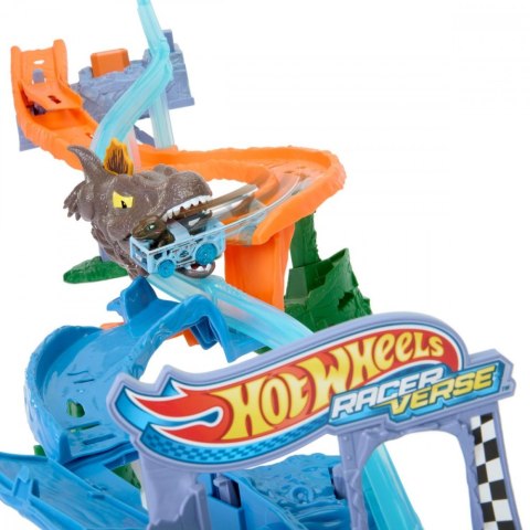 Tor samochodowy Racer Verse Jurassic World Morski dinopościg Hot Wheels