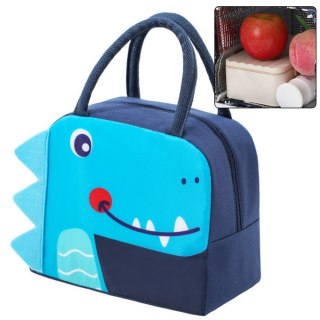 Torba Termiczna Izolacyjna Śniadaniowa Lunch Bag Dinozaur Niebieski 23cm LEAN