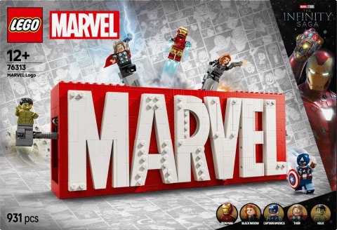 Klocki Super Heroes 76313 Logo MARVEL z minifigurkami LEGO