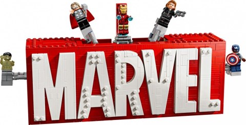 Klocki Super Heroes 76313 Logo MARVEL z minifigurkami LEGO