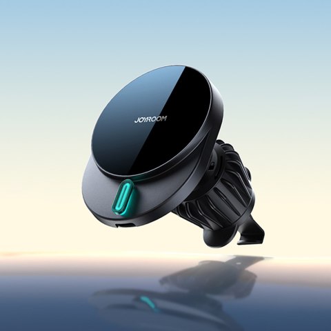 Uchwyt magnetyczny na telefon z ładowarką indukcyjną 15W na kratkę nawiewu - czarny JOYROOM