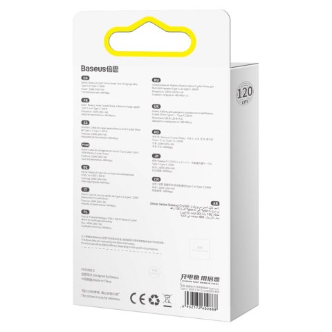 Kabel przewód do szybkiego ładowania i transferu danych USB - USB-C 100W 1.2m fioletowy BASEUS