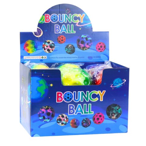 Piłeczka Z Wgłębieniami Do Odbijania Ugniatania Piankowa Kolorowa 10cm LEAN TOYS