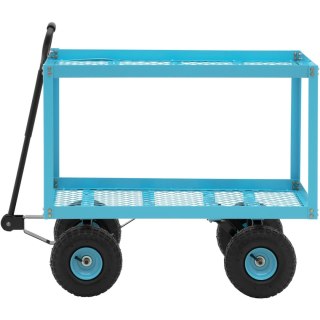 Wózek ogrodowy transportowy 2 poziomy z siatki do 150 kg Hillvert