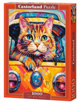 Puzzle 1000 elementów Cat Bus Travel Castor