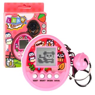 Tamagotchi Pet Egg Gra Elektroniczna 168W1 Brelok Z Dzwoneczkiem Różowa LEAN TOYS