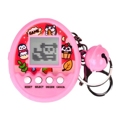 Tamagotchi Pet Egg Gra Elektroniczna 168W1 Brelok Z Dzwoneczkiem Różowa LEAN TOYS