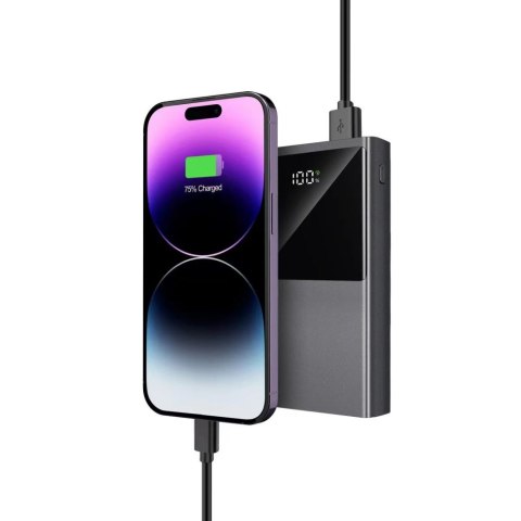 Powerbank PB13 20000mAh USB-A USB-C iPhone Lightning z kablem USB-C - USB-A 22.5W - szary Tech-Protect