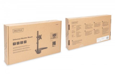 Stojak biurkowy pojedyńczy, 1xLCD, max. 32 cale max. obciążenie 8kg Digitus