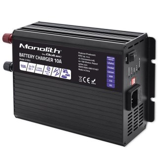 Inteligentna ładowarka Monolith do akumulatorów LiFePO4 AGM GEL SLA | 10A | 24V Qoltec