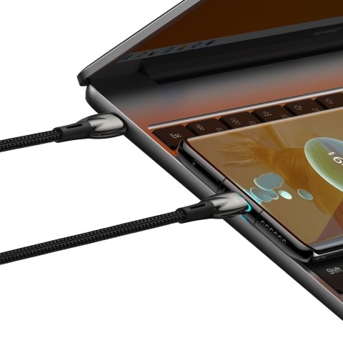 Wytrzymały elastyczny kabel do szybkiego ładowania USB-C 100W 1m czarny BASEUS