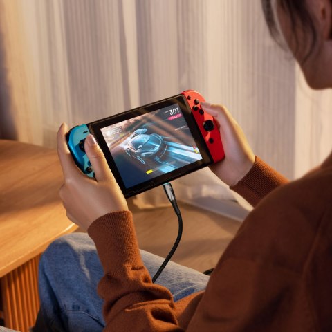 Wytrzymały elastyczny kabel do szybkiego ładowania USB-C 100W 1m czarny BASEUS