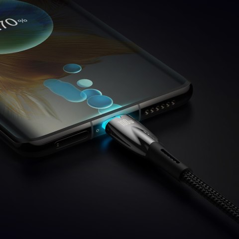 Wytrzymały elastyczny kabel do szybkiego ładowania USB-C 100W 1m czarny BASEUS
