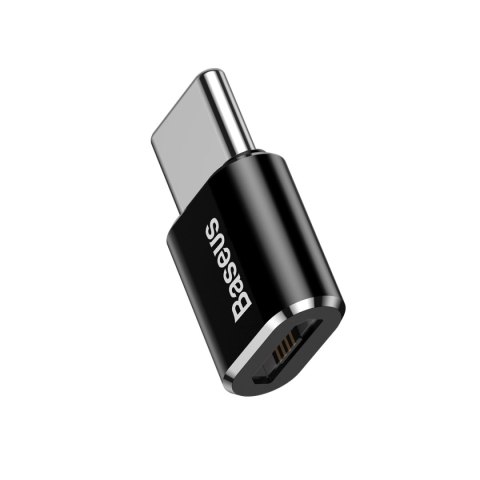 Adapter Mini przejściówka z micro USB na USB-C - czarny BASEUS