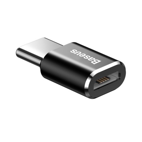 Adapter Mini przejściówka z micro USB na USB-C - czarny BASEUS
