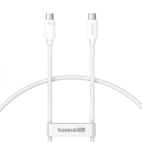 Kabel przewód Superior 2 USB-C - USB-C USB4 240W 1.8m - biały BASEUS