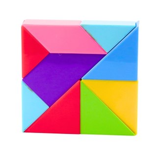 Klocki Magnetyczne Tangram Kolorowa Układanka Naklejki 9 el. LEAN Toys