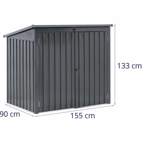 Osłona obudowa na 2 kosze kubły na śmieci 240 l metalowa UNIPRODO