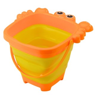 Składane Wiaderko Silikonowe Krab Plażowe Pomarańczowe LEAN TOYS
