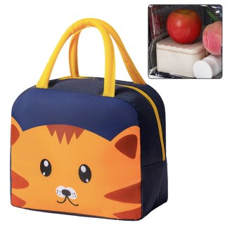 Torba Termiczna Izolacyjna Śniadaniowa Lunch Bag Kot Granatowa 23cm LEAN