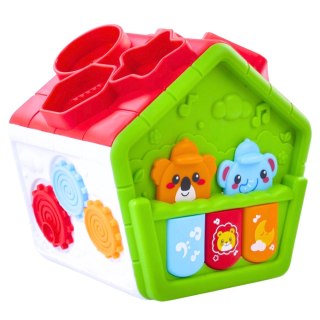 Interaktywny Domek Edukacyjny Sorter Dla Malucha Zielony LEAN Toys