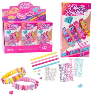 Zestaw Bransoletek DIY Zawieszki Litery 4 Bransoletki Regulowane LEAN TOYS