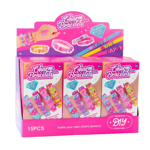 Zestaw Bransoletek DIY Zawieszki Litery 4 Bransoletki Regulowane LEAN TOYS
