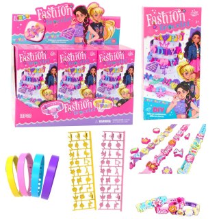 Zestaw Bransoletek DIY Zawieszki Wzory Litery 4 Bransoletki Regulowane LEAN TOYS