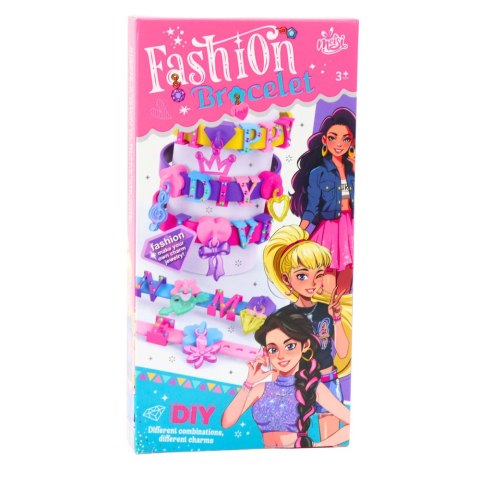 Zestaw Bransoletek DIY Zawieszki Wzory Litery 4 Bransoletki Regulowane LEAN TOYS