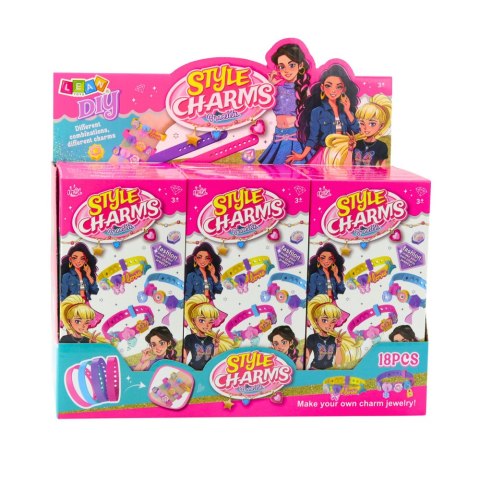 Zestaw Bransoletek DIY Zawieszki Zwierzątka 4 Bransoletki Regulowane LEAN TOYS