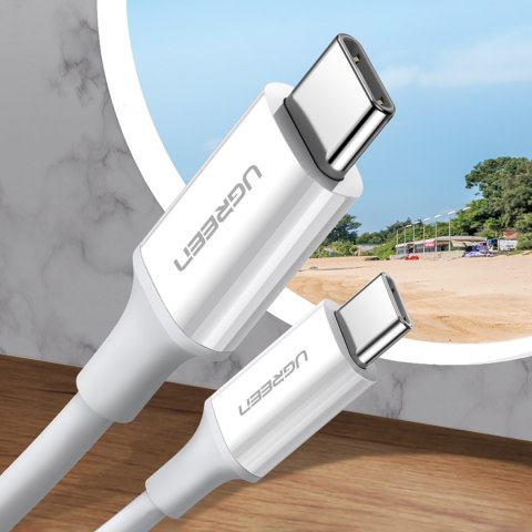 Kabel przewód USB-C - USB-C PD QC AFC 1.5m - biały UGREEN