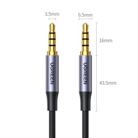 Kabel przewód audio AUX mini jack 3.5mm męski 3m czarny UGREEN
