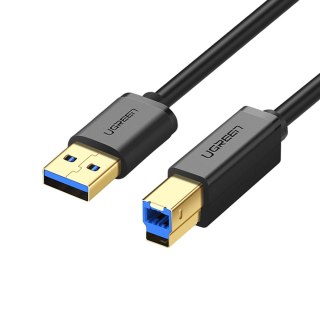 Kabel przewód do drukarki USB-A 3.0 - USB-B 5Gbps 1m - czarny UGREEN