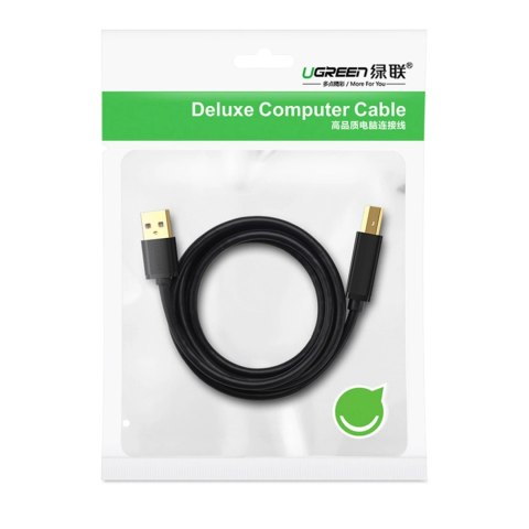 Kabel przewód do drukarki USB-A 3.0 - USB-B 5Gbps 1m - czarny UGREEN