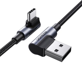 Kabel przewód kątowy USB-C - USB 2.0 480Mb/s 3A 3m czarny UGREEN