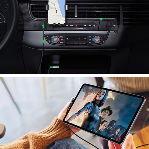 Kabel przewód kątowy USB-C - USB 2.0 480Mb/s 3A 3m czarny UGREEN