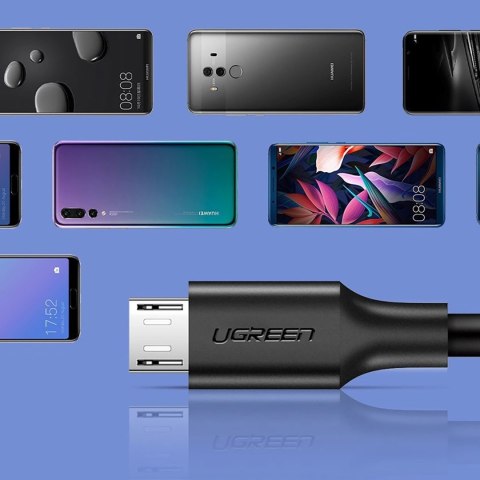 Kabel przewód micro USB - USB-A 0.5m - czarny UGREEN
