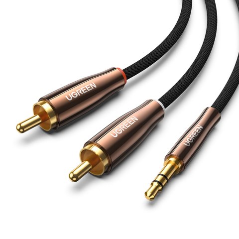 Kabel przewód miedziany audio 3.5mm mini jack - 2x RCA 2m UGREEN