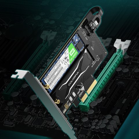 Karta rozszerzeń adapter PCIe 3.0 x4 dodatkowe dwa sloty SSD M.2 M-Key i M.2 B-Key UGREEN
