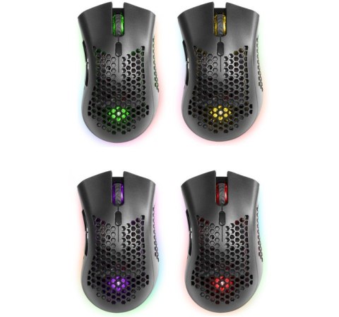 Mysz gamingowa bezprzewodowa Warlock GM-709L Optic RF RGB 2400 dpi 8P Defender